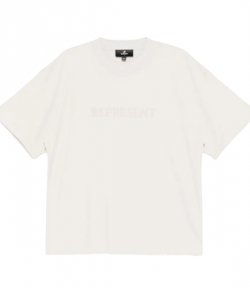 Concrete Embroidered Cotton Serif Logo T-shirt