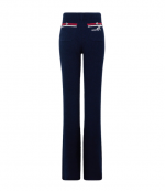 Navy Blue/Red/Ecru Stripes Pantalon Fitted Pants