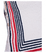 Ecru/Red/Navy Stripes Pull Cardigan