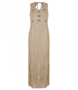 Light Gold Robe Long Dress
