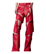 Red Biker Floating Pants