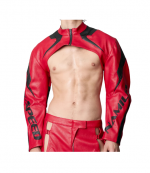 Red Moto Chocker Jacket