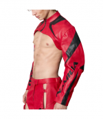 Red Moto Chocker Jacket