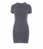 Graphite Jacquard Logo Mini Dress