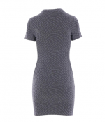 Graphite Jacquard Logo Mini Dress