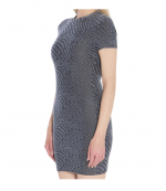 Graphite Jacquard Logo Mini Dress