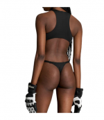 Black Cut Out Body - Flat Panty