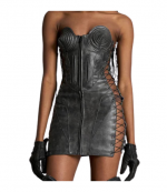 Black Moto Cone Dress