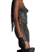 Black Moto Cone Dress