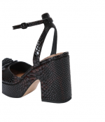 Dark Brown Snake Print Chelsea Closed Platform