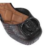 Dark Brown Snake Print Chelsea Closed Platform