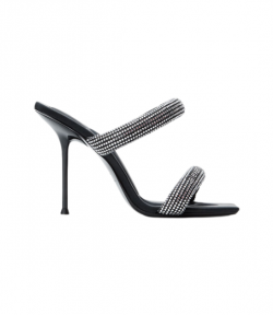Black Crystal Julie Tubular Sandal