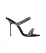 Black Crystal Julie Tubular Sandal