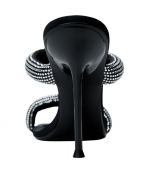 Black Crystal Julie Tubular Sandal