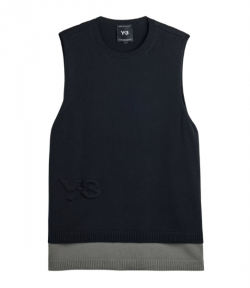 Black U Logo Knit Vest