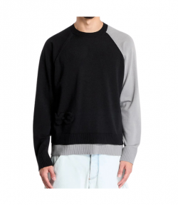 Black U Logo Knit Crewneck