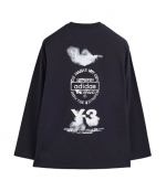 Black Y-3 Gfx Longsleeve Tee