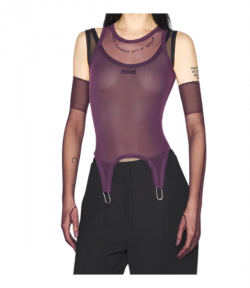 Burgundy Layered Garter Tank Top