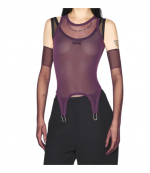 Burgundy Layered Garter Tank Top