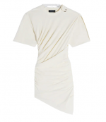 Bone Assymetric Robe Dress