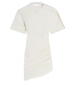 Bone Assymetric Robe Dress