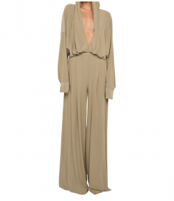Khaki Hooded Super Oversized Bf Nk Shirt Bodysuit