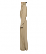 Khaki Hooded Super Oversized Bf Nk Shirt Bodysuit