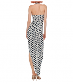 White Cayla Side Drape Gown