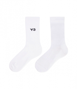 White Y-3 Cl Sock Crew