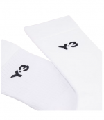 White Y-3 Cl Sock Crew