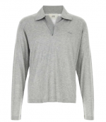 Heather Grey Polo Long Sleeve
