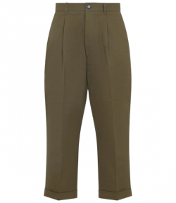 Cafe Creme Cotton Carrot Oversized Trousers