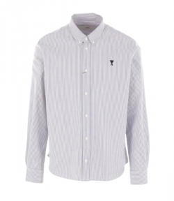 White/Black Stripes Classic Fit Ami Shirt
