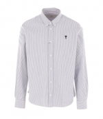 White/Black Stripes Classic Fit Ami Shirt