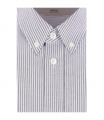 White/Black Stripes Classic Fit Ami Shirt