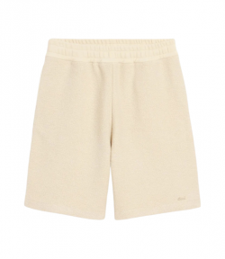 Ivory Curly Fleece Shorts