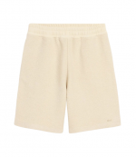Ivory Curly Fleece Shorts