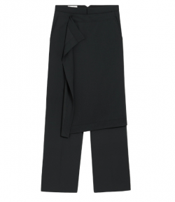 Black Large Trousers With Panel