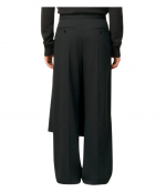 Black Large Trousers With Panel