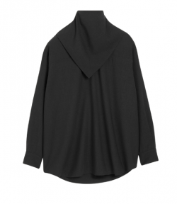 Black Bandana Blouse Light Wool Twill