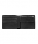 Black Billfold W Coin Pocket Wallet