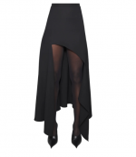 Black Long Panels Skirt