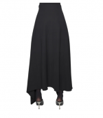 Black Long Panels Skirt
