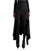 Black Long Panels Skirt