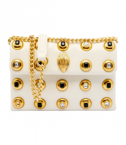 Bone Croc Print/Leather Md Kensington Gems Bag