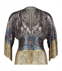 Silver Paisley Haut Blouse