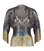 Silver Paisley Haut Blouse