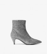 MICHAEL MICHAEL KORS BLK/SLIVER KITTEN BOOTIE GLITTER CHAIN