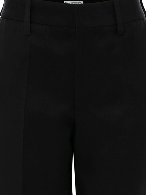 Cuffed Hem Straight Leg Trousers
