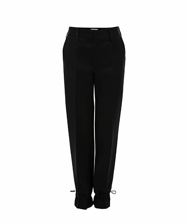 Cuffed Hem Straight Leg Trousers